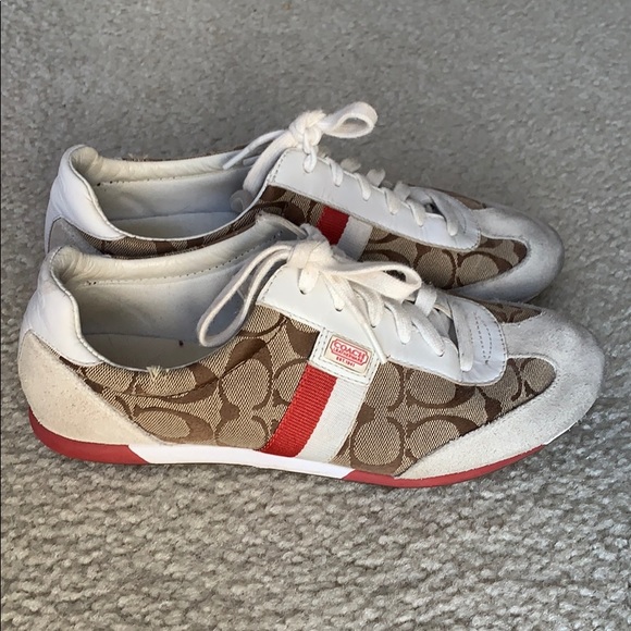 USED COACH SNEAKERS SZ 9 1/2 - Picture 2 of 4